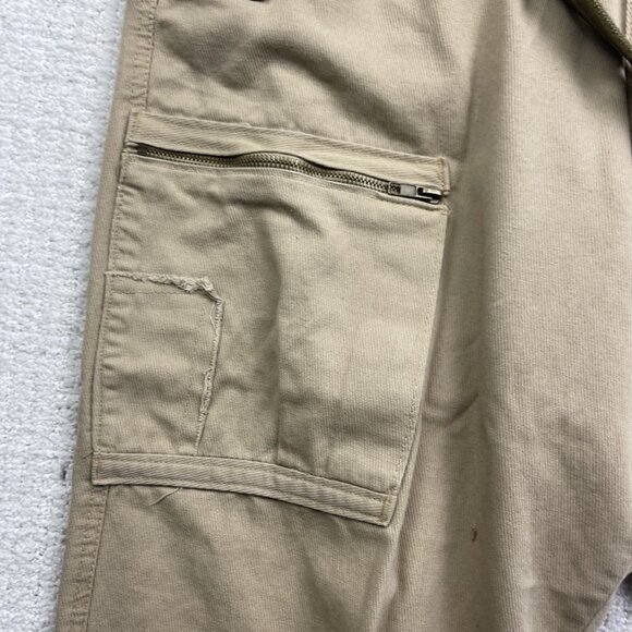 Y2K Machine Jeans Co Jeans Mens Pants Sz 38* Beige Cargo Skate Loose Military - Picture 8 of 13